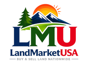 LandMarketUSA LMU logo symbolizing land deals, property investment, and real estate in the USA