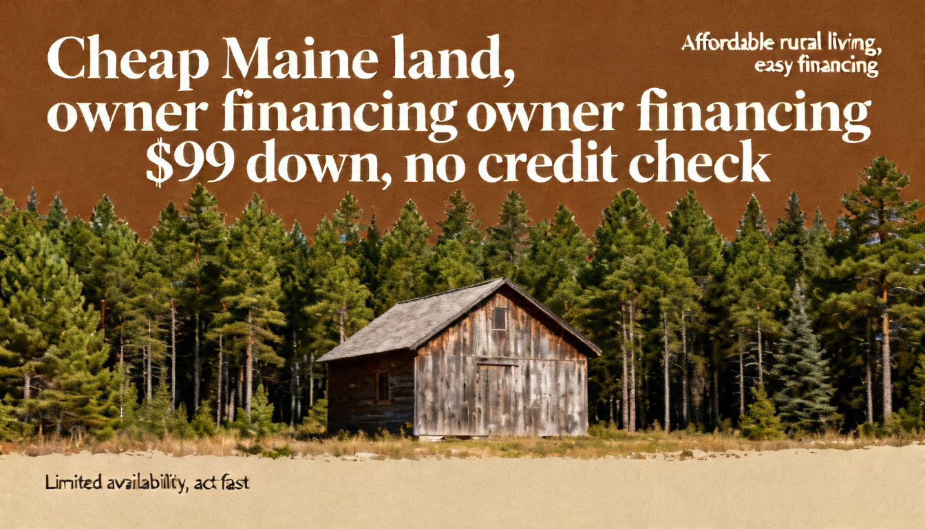 Cheap Maine Land Owner Financing: $99 Down, No Credit Check (2026)