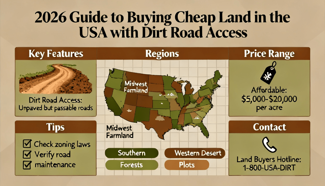 Buy Land in USA With Dirt Road Access Cheap (2026 Guide)