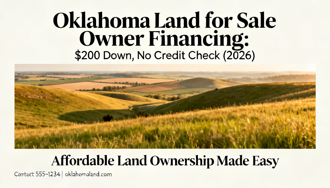 Oklahoma Land for Sale Owner Financing: $200 Down, No Credit Check