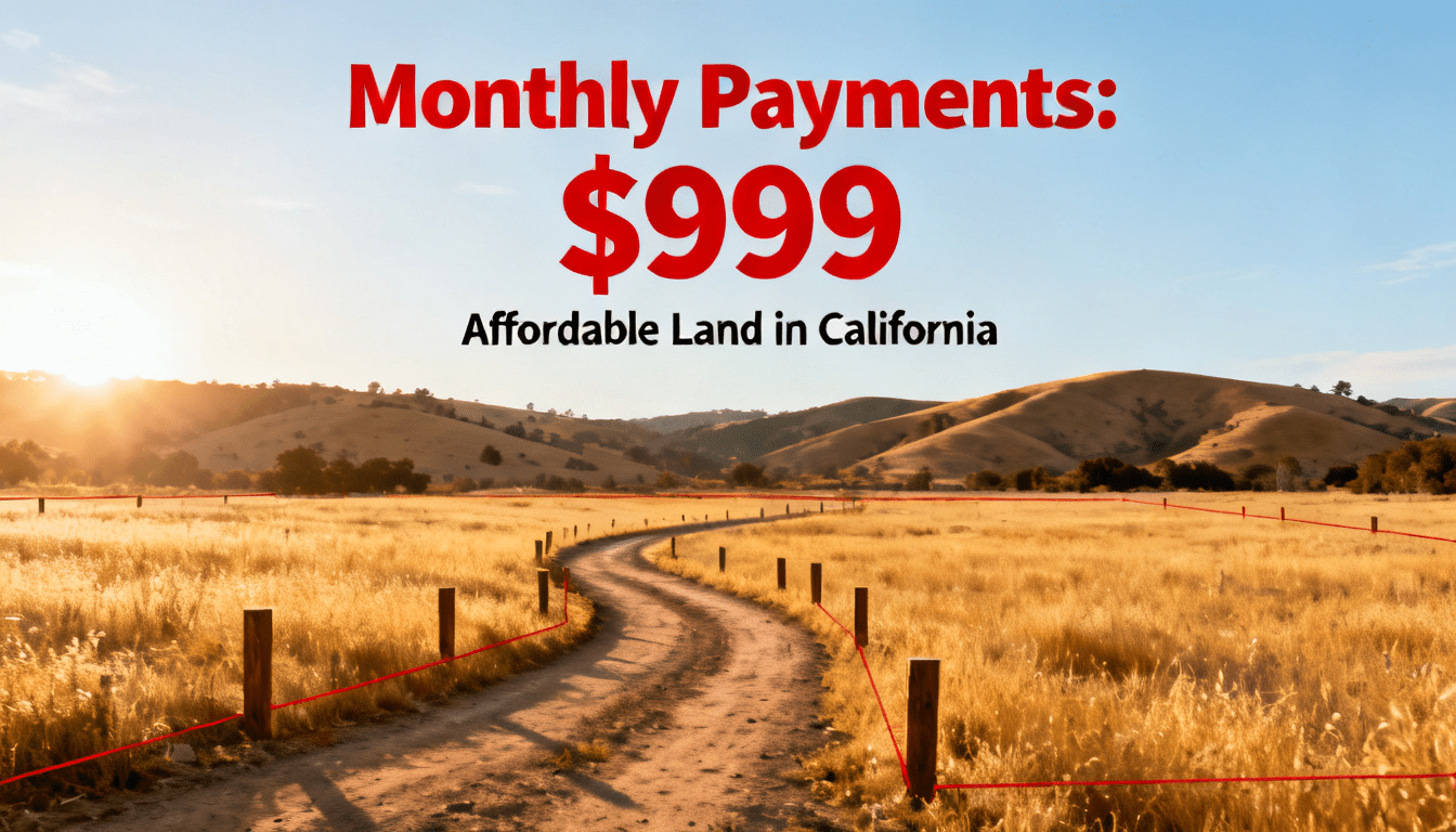 Affordable Land in California with Monthly Payments (2026 Guide)
