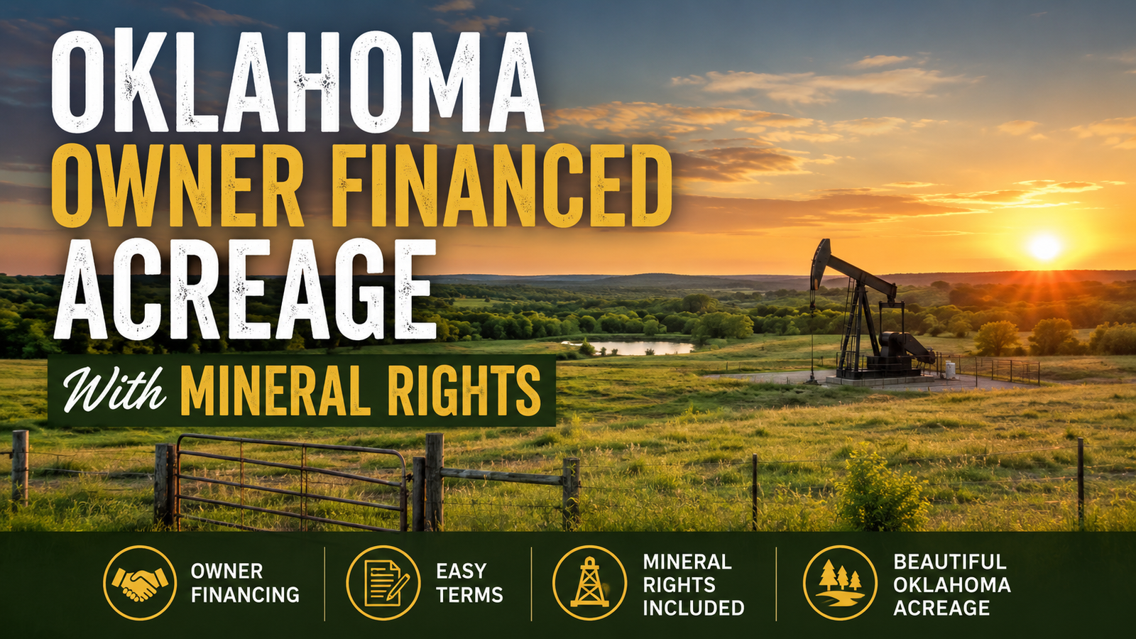 Oklahoma Owner Financed Acreage With Mineral Rights